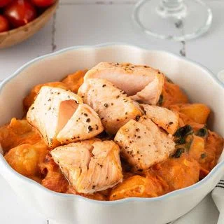 Marry Me Gnocchi with Air Fryer Salmon