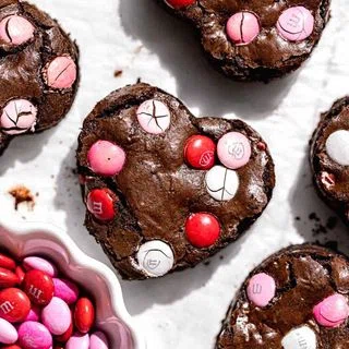 Valentine's M&M Brownies