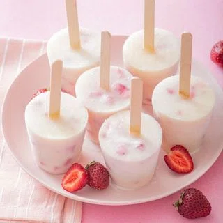 Strawberry Yogurt Ice Pops