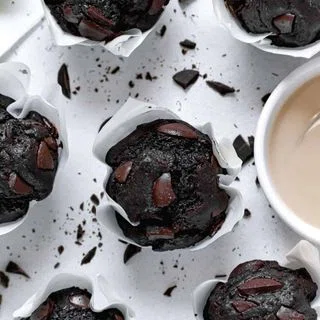 Double Chocolate Tahini Muffins