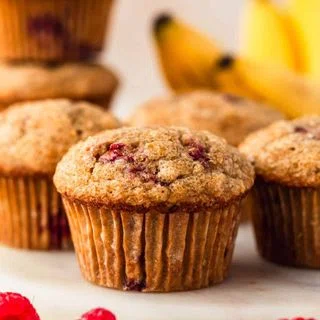 Easy Small Batch Raspberry Banana Muffins