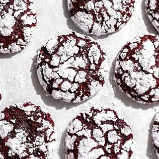 Red Velvet Crinkle Cookies