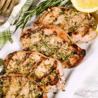 Grilled Boneless Pork Chops with Garlic and Rosemary
