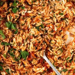 Orzo Risotto With Halloumi