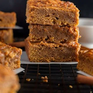 Brown Butter Pumpkin Espresso Bars with Pumpkin Swirl
