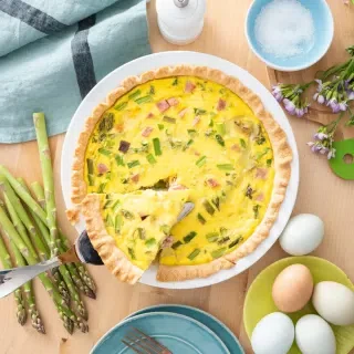 Ham and Asparagus Quiche