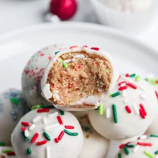 Sugar Cookie Protein Truffles