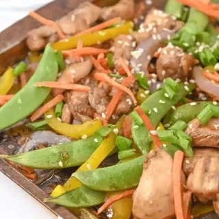 Honey Sesame Chicken Vegetable Sheet Pan