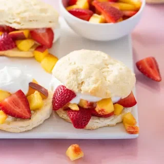Peach & Strawberry Shortcakes