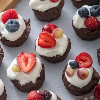 Whole Wheat Double Chocolate Brownie Bites