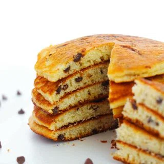 Chocolate Chip Cake Mix Pancakes