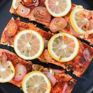 Sweet and Smoky Salmon with Shallots and Lemon