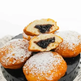 Raspberry Jelly Biscuit Donuts