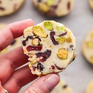 Cranberry and Pistachio Shortbread