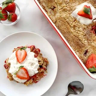 Vegan Strawberry Dump Cake