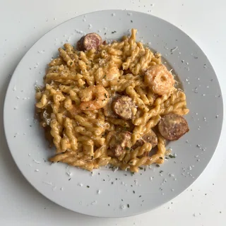 Creamy Cajun Shrimp & Sausage Pasta