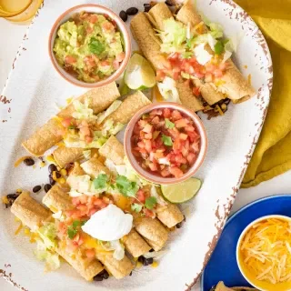 Vegetarian Baked Taquitos