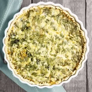 Ham and Cheese Spinach Quiche