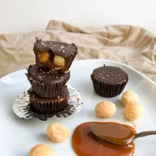 Salted Caramel Macadamia Cups