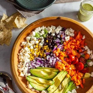 Mexican Chopped Salad with Lime Cilantro Vinaigrette 