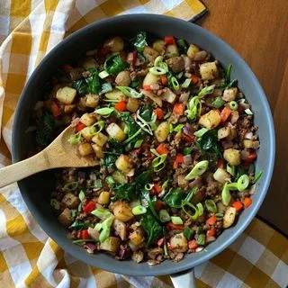 Plant-Based “Beef” & Potato Skillet