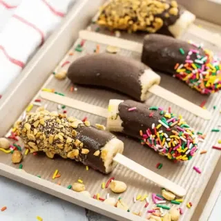 Frozen Bananas in Chocolate
