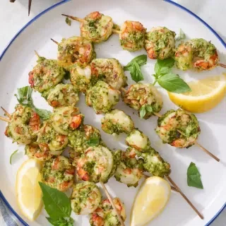 Pesto Shrimp Skewers