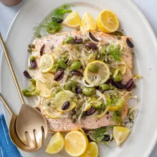 Salmon with Fennel, Citrus, and Olives