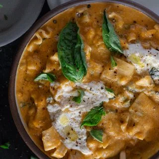 Creamy Butternut Squash Lasagna Soup