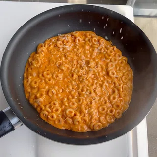 Spaghetti O’s Inspired Vodka Pasta