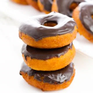 Chocolate Glazed Biscuit Donuts