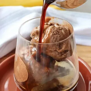 Affogato with Banana Mocha Ice Cream