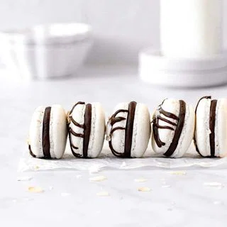 Almond Chocolate Coconut Macarons