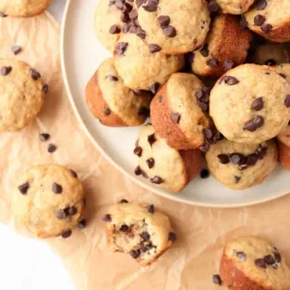 Mini Chocolate Chip Banana Muffins