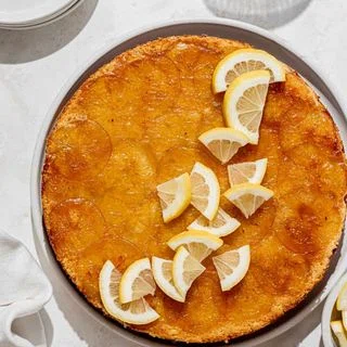 Olive Oil Lemon Upside Down Cake