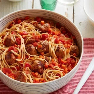 Spaghetti and Turkey Meatballs
