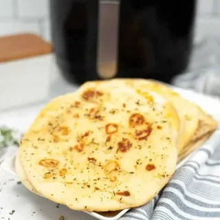 Air Fryer Garlic Naan Bread