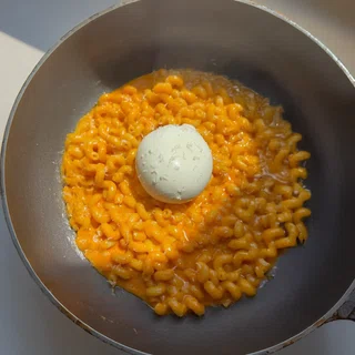 Creamy Gochujang Pasta with Burrata