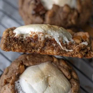 Bakery-Style Brown Butter S’mores Cookies
