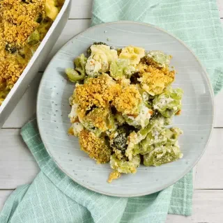 Chicken and Cheese Tortellini Bake