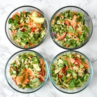 Meal Prep Chopped Thai Salad with Easy Peanut Dressing