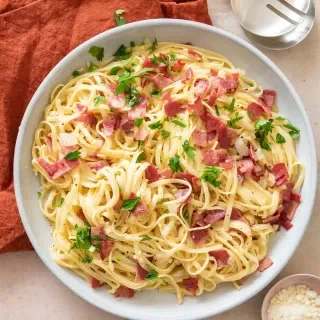 Lightened Up Spaghetti Carbonara
