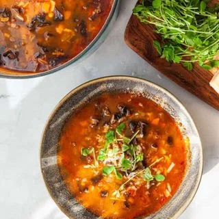 Lentil and Mushroom Soup