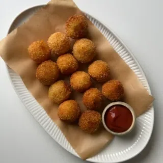 Crispy Cheesy Potato Pickle Balls