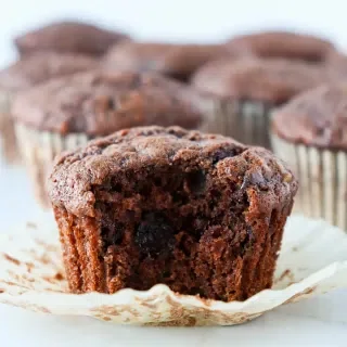 Double Chocolate Banana Muffins