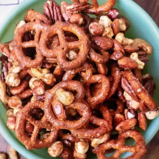 Sweet and Spicy Nuts and Pretzels
