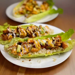 Spicy Shrimp Lettuce Tacos