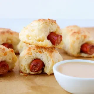 Pepperoni Biscuit Rolls with Honey Mustard Sauce