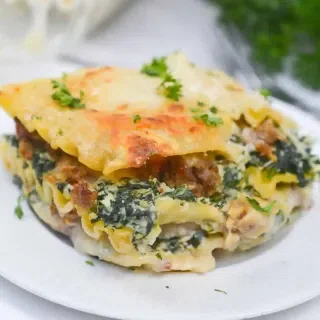 Sausage Vegetable White Sauce Lasagna
