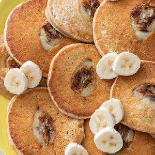 Whole Wheat Cinnamon Banana Pancakes